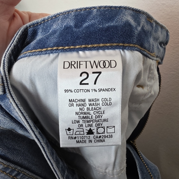 DRIFTWOOD Colette Floral Cropped Jean Mid Rise Boho Size 27 - Picture 13 of 15